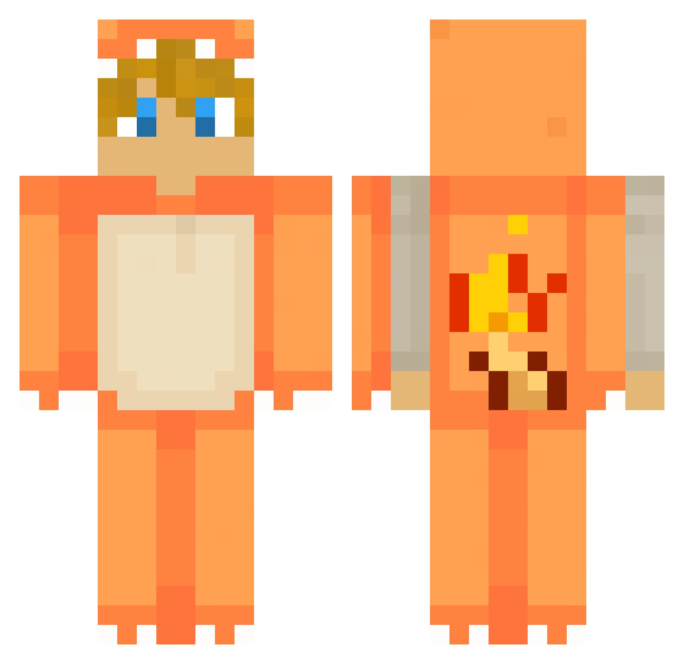willumsquillum Minecraft skin, front and back view