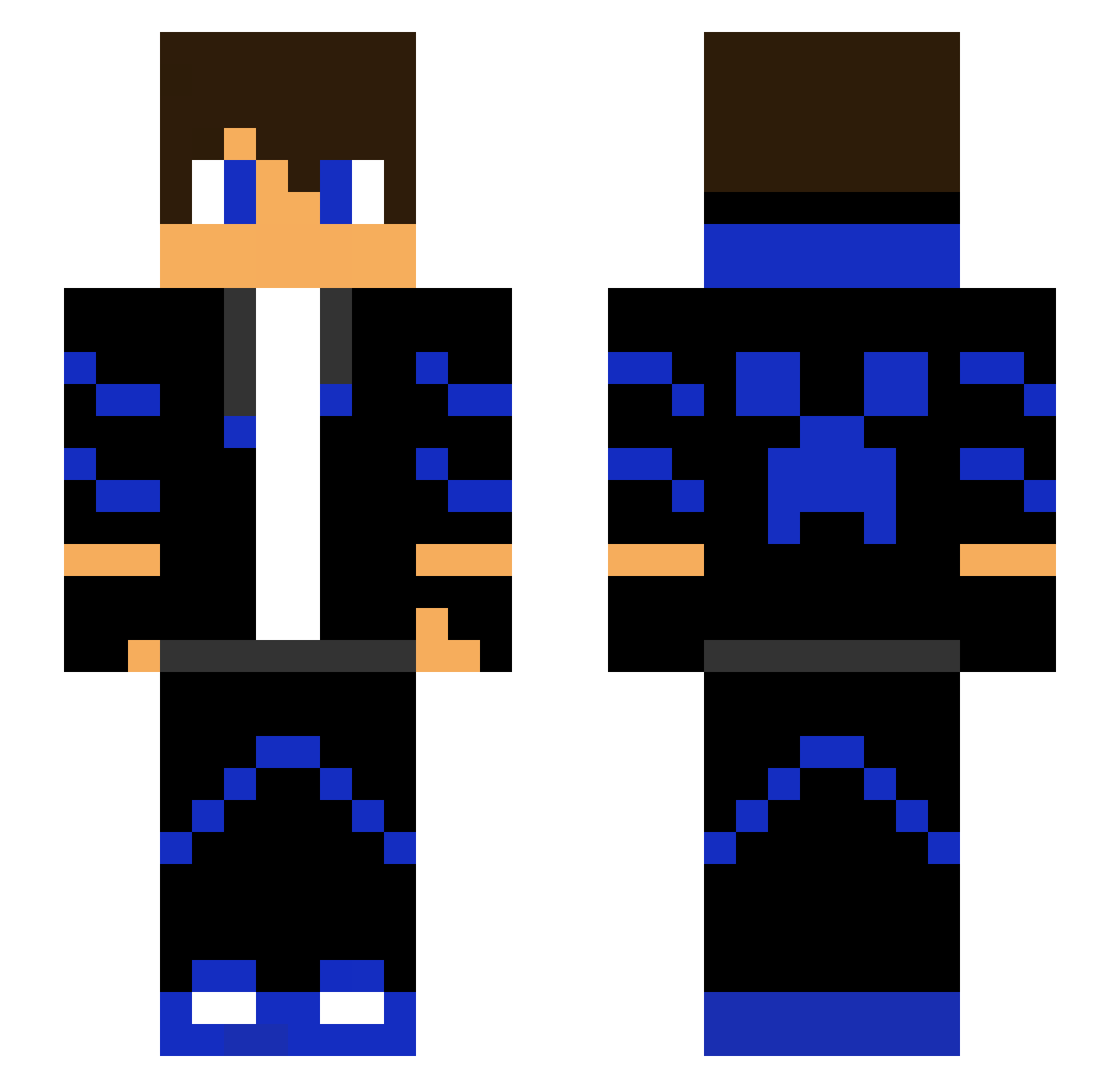 popo911 Minecraft skin, front and back view