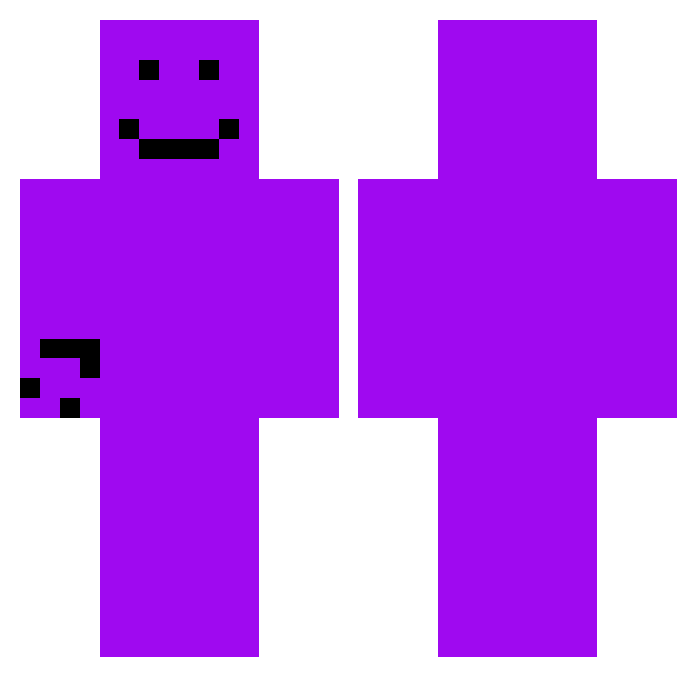 yaya4030 Minecraft skin, front and back view