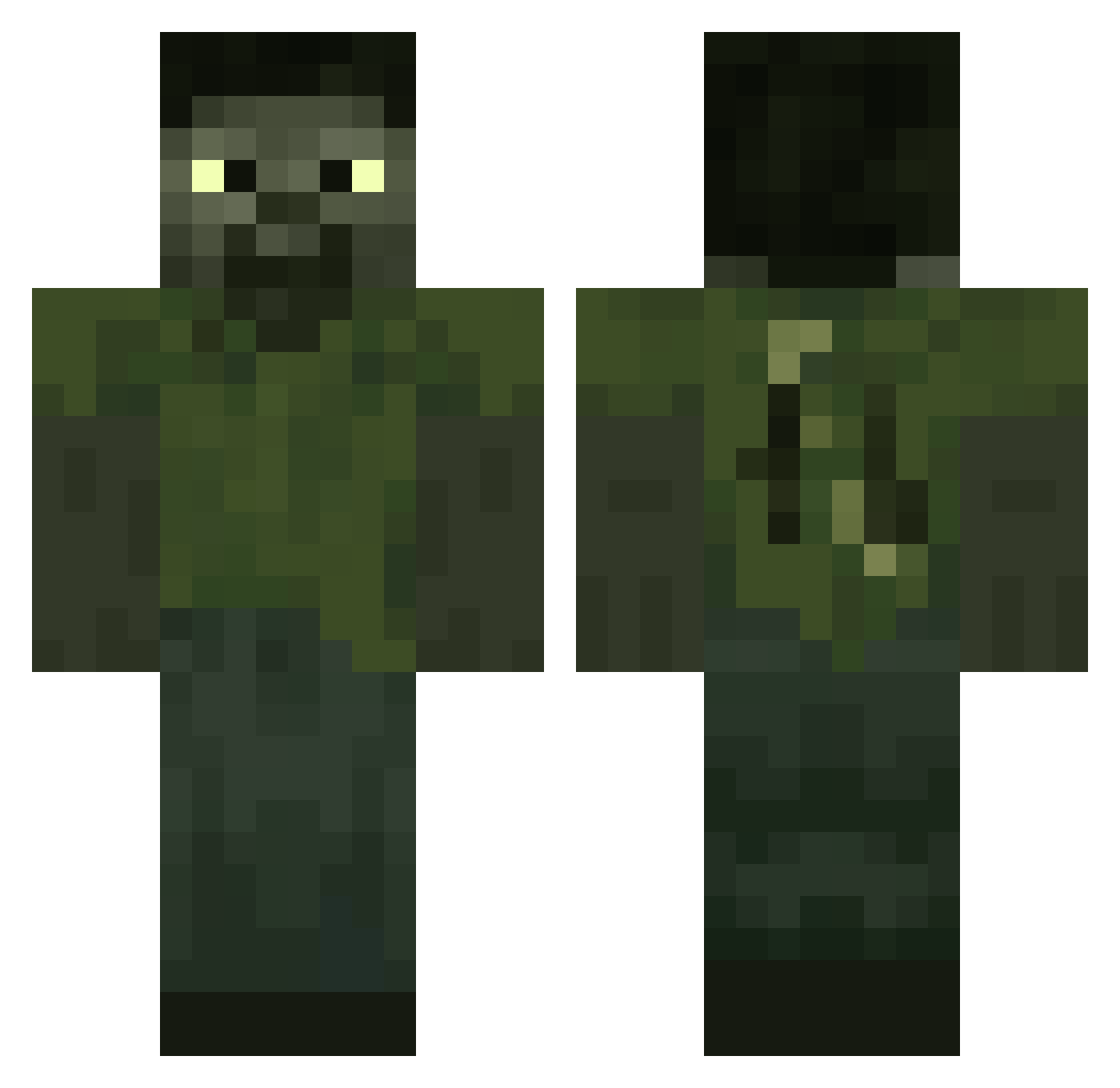 xNyon47 Minecraft skin, front and back view
