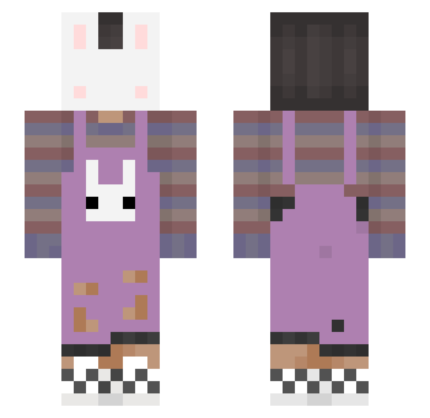 qfsv Minecraft skin, front and back view