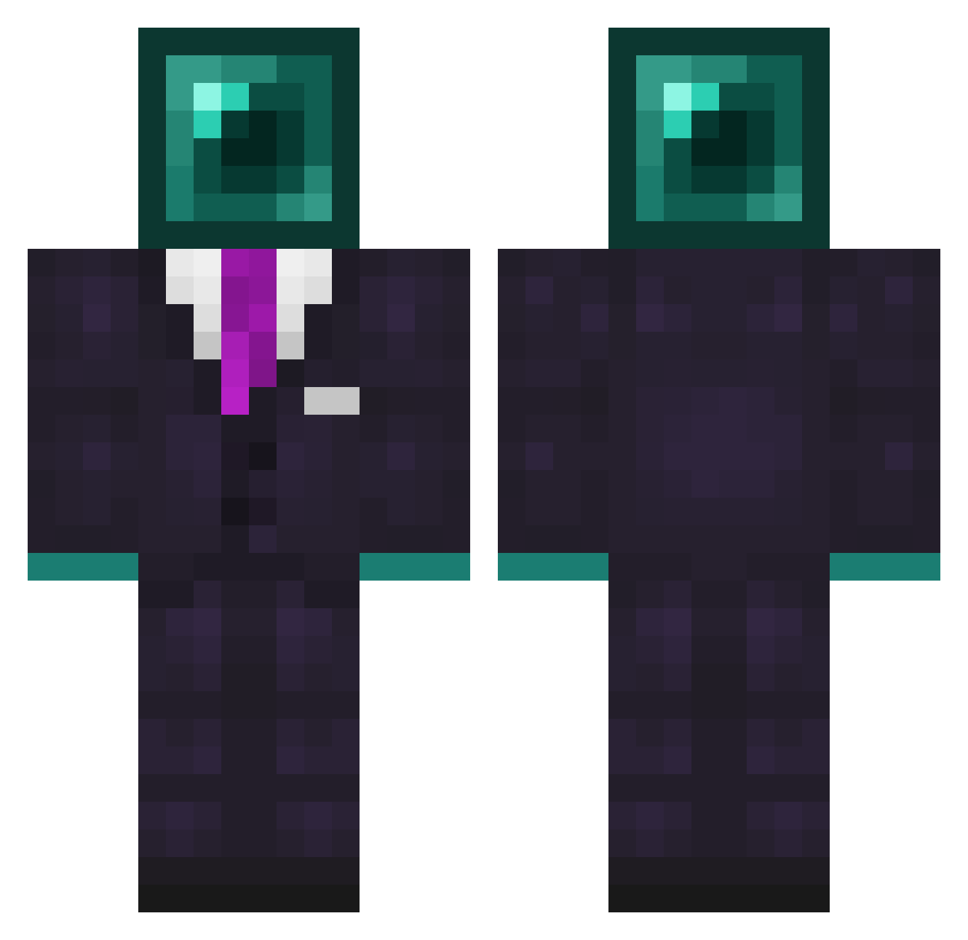GegGaTa Minecraft skin, front and back view