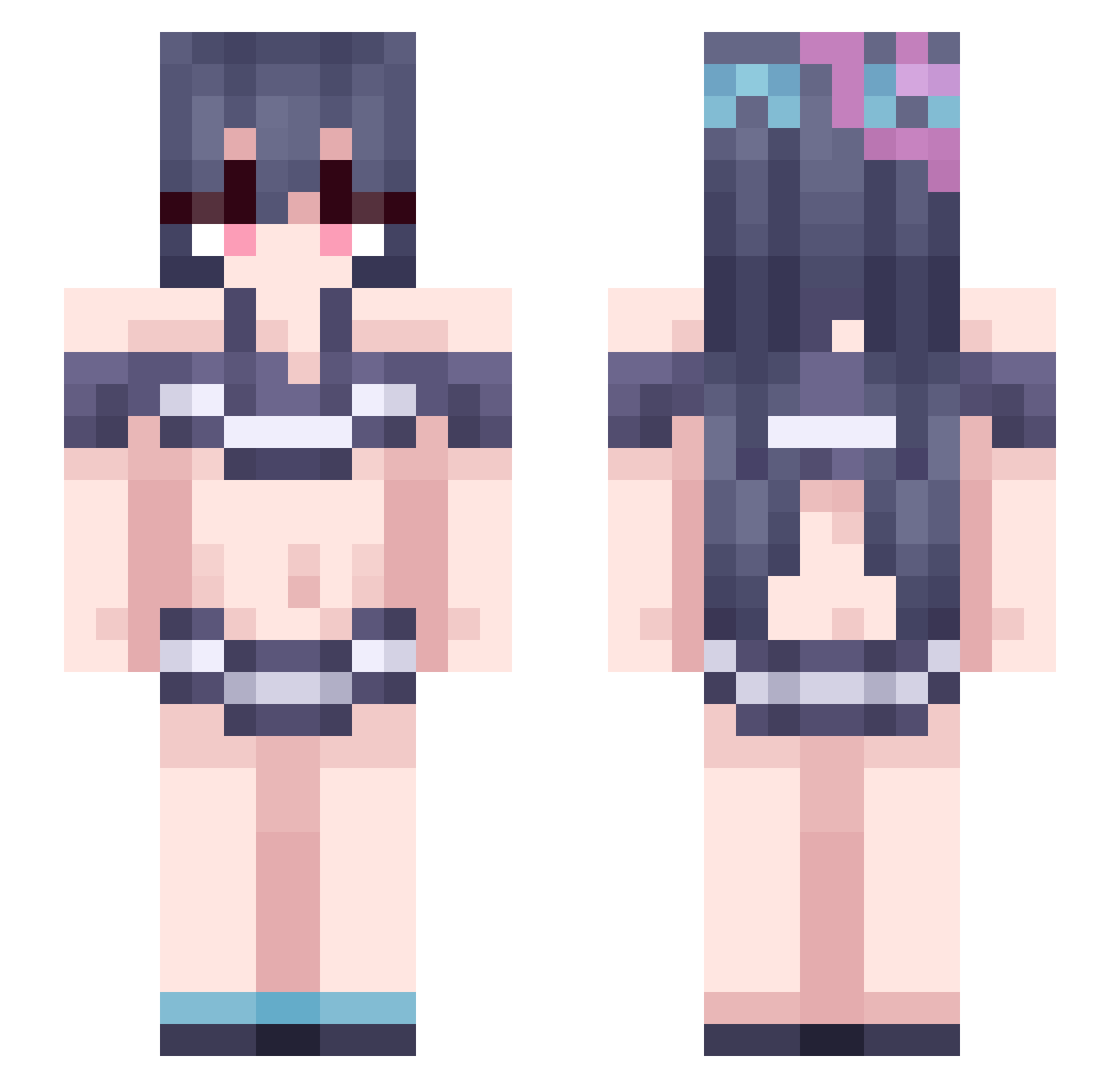 QINXIANG0625 Minecraft skin, front and back view