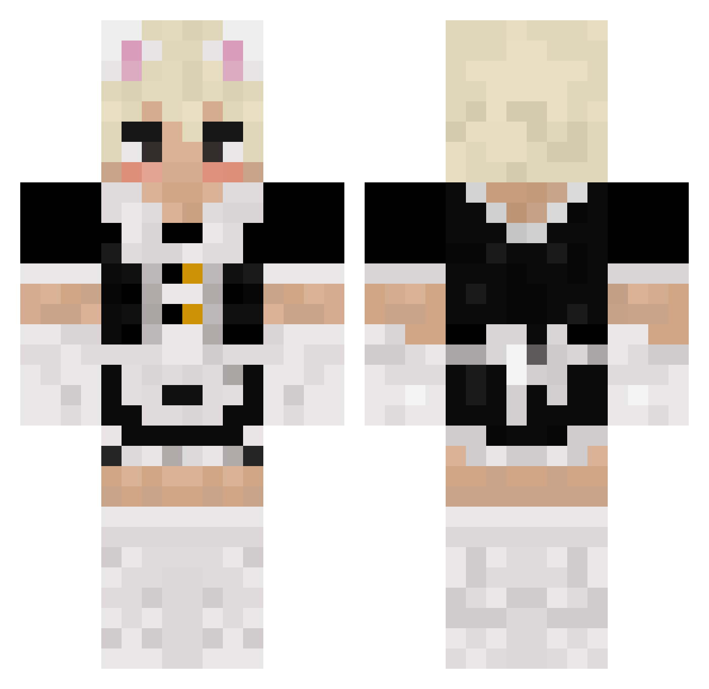 Jescooo Minecraft skin, front and back view
