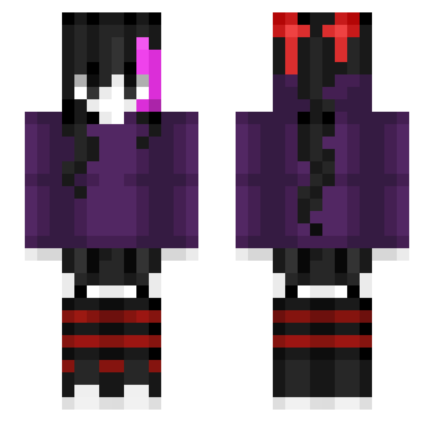 Stinkfoot09 Minecraft skin, front and back view