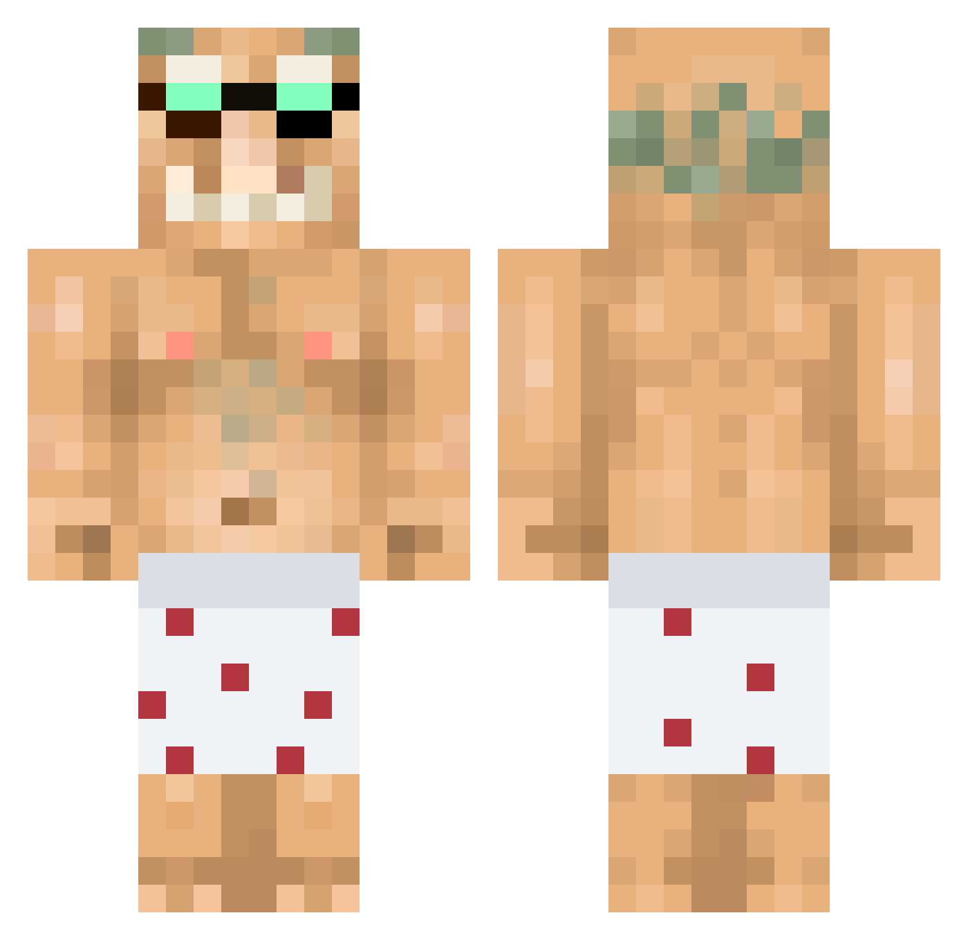 GeraldMan1 Minecraft skin, front and back view