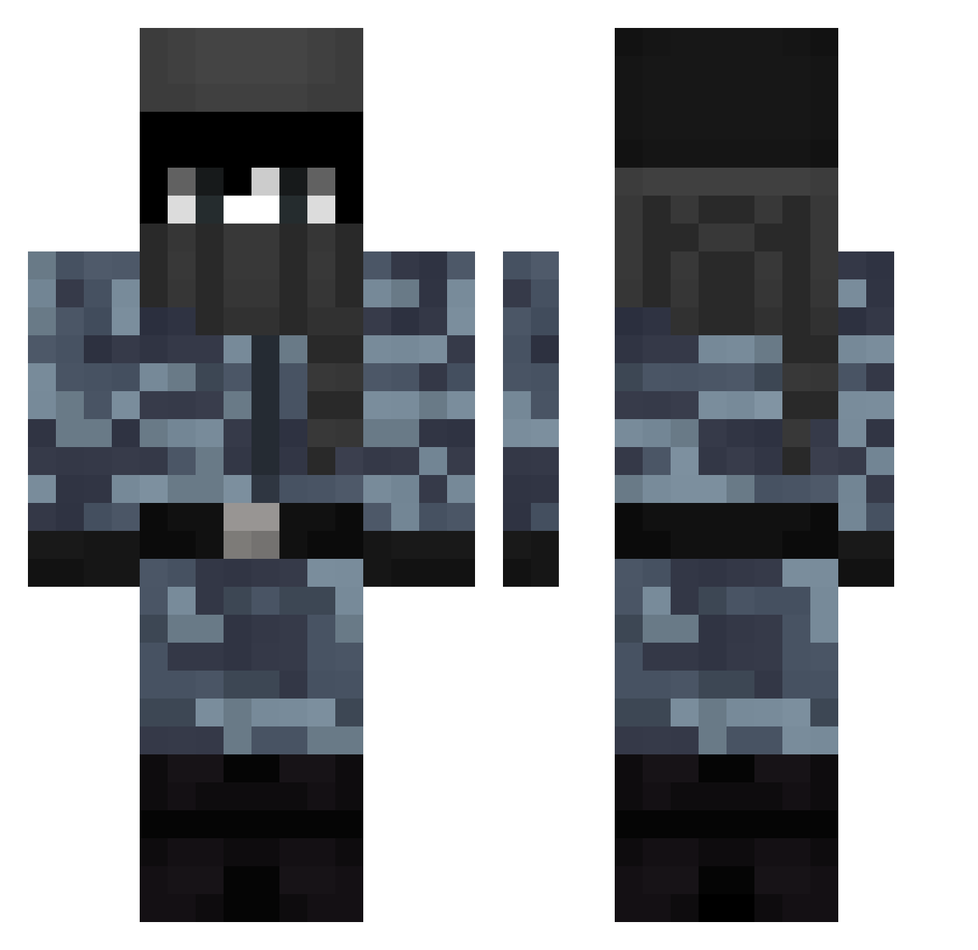 VirtualSigma123 Minecraft skin, front and back view