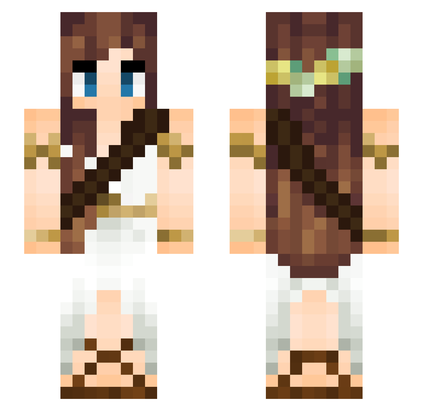 MedeaTheRestless Minecraft skin, front and back view