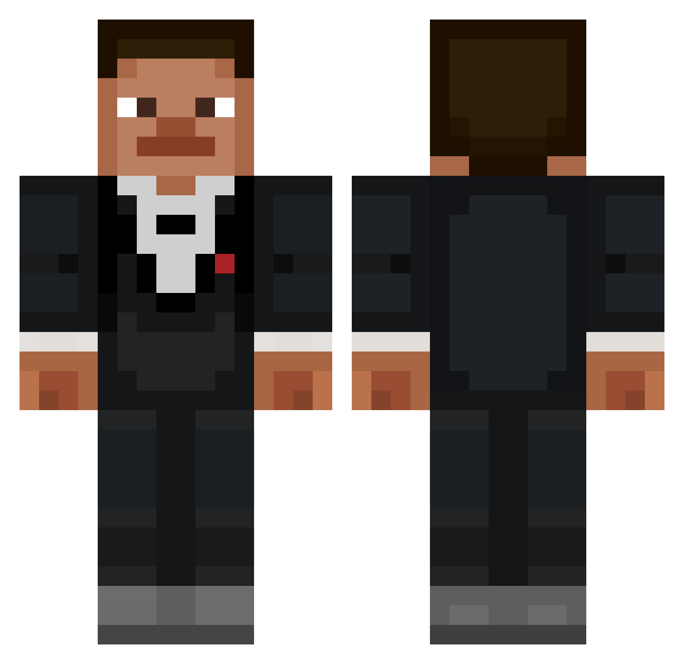 qwikshift Minecraft skin, front and back view