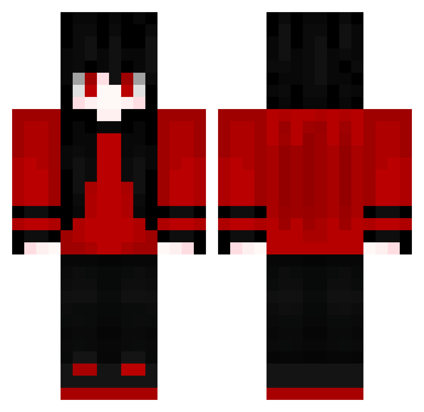 wodopoj Minecraft skin, front and back view