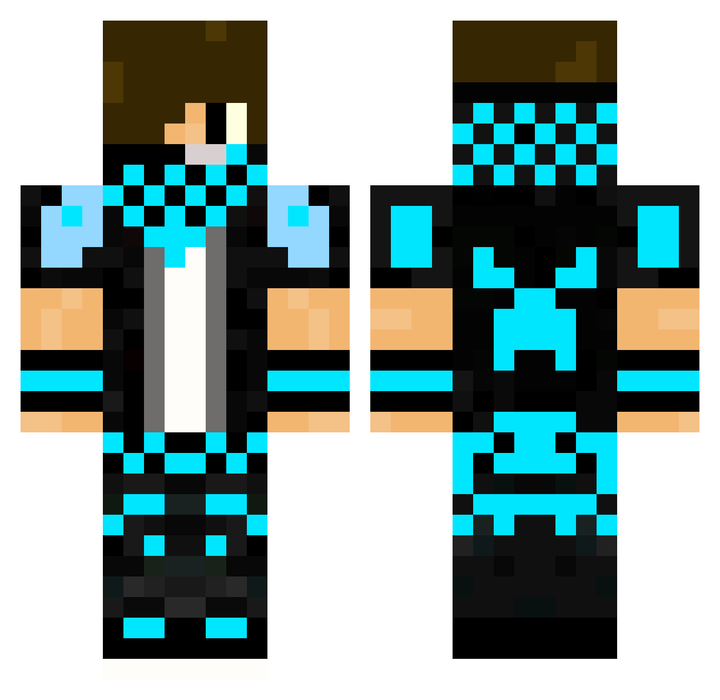 poopbutta Minecraft skin, front and back view