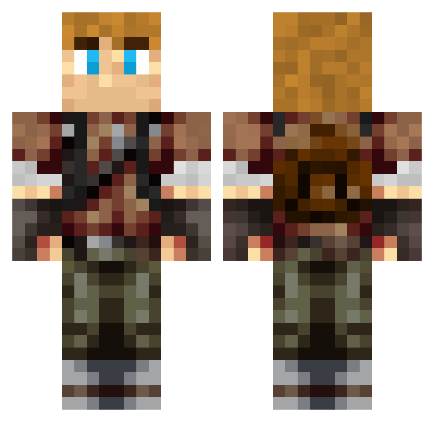 B_udd3rz Minecraft skin, front and back view