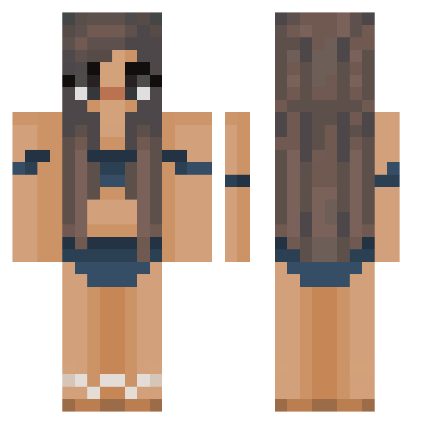 IssaAdi Minecraft skin, front and back view
