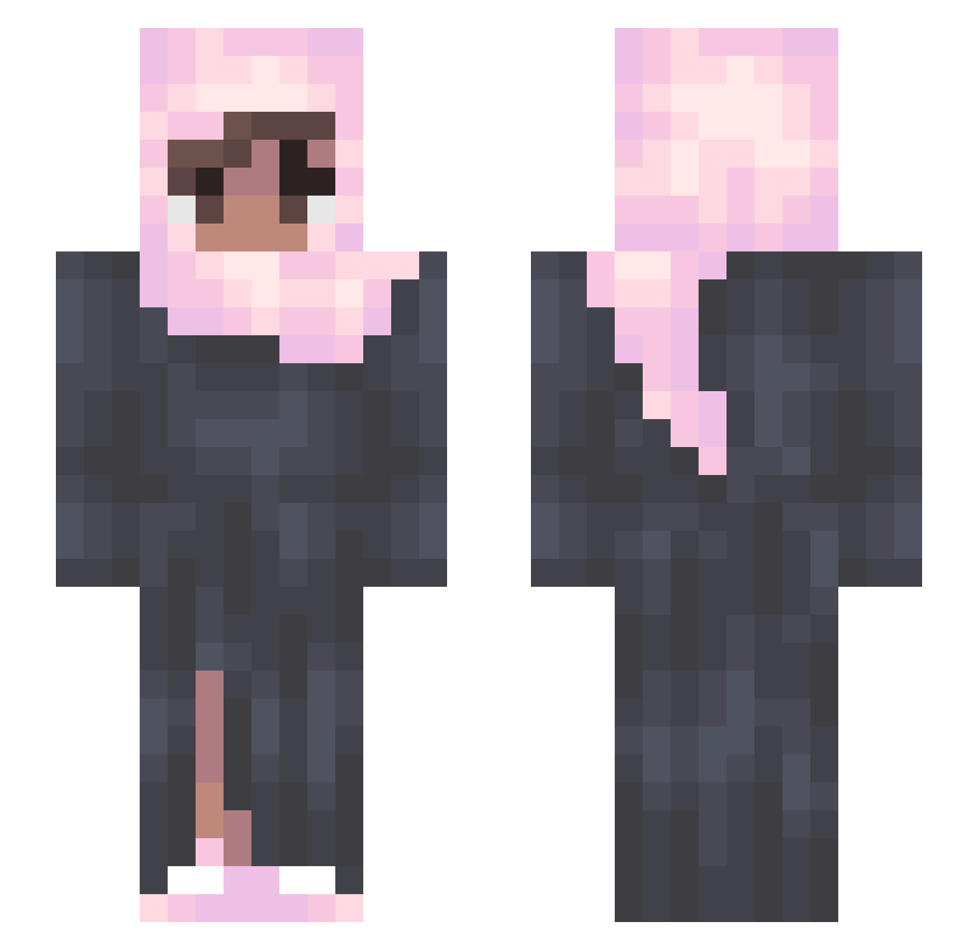 LiamIsGae Minecraft skin, front and back view