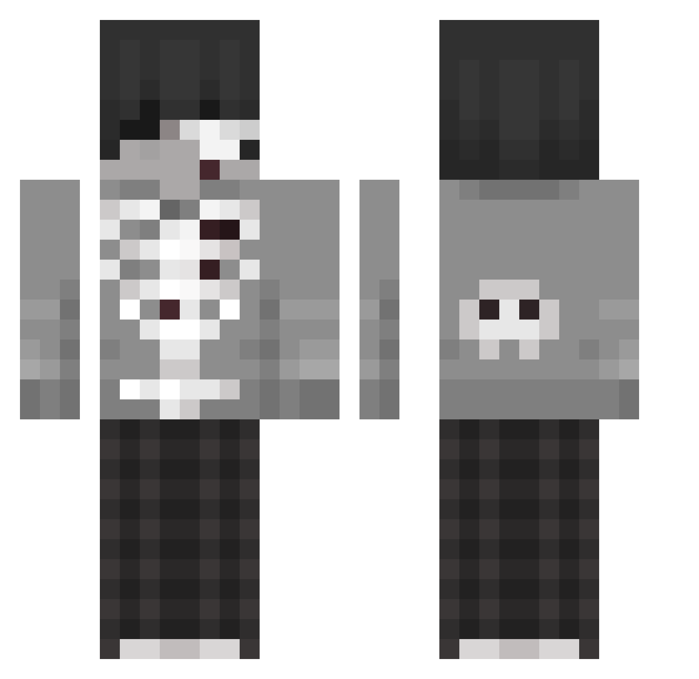 Rapman2012 Minecraft skin, front and back view