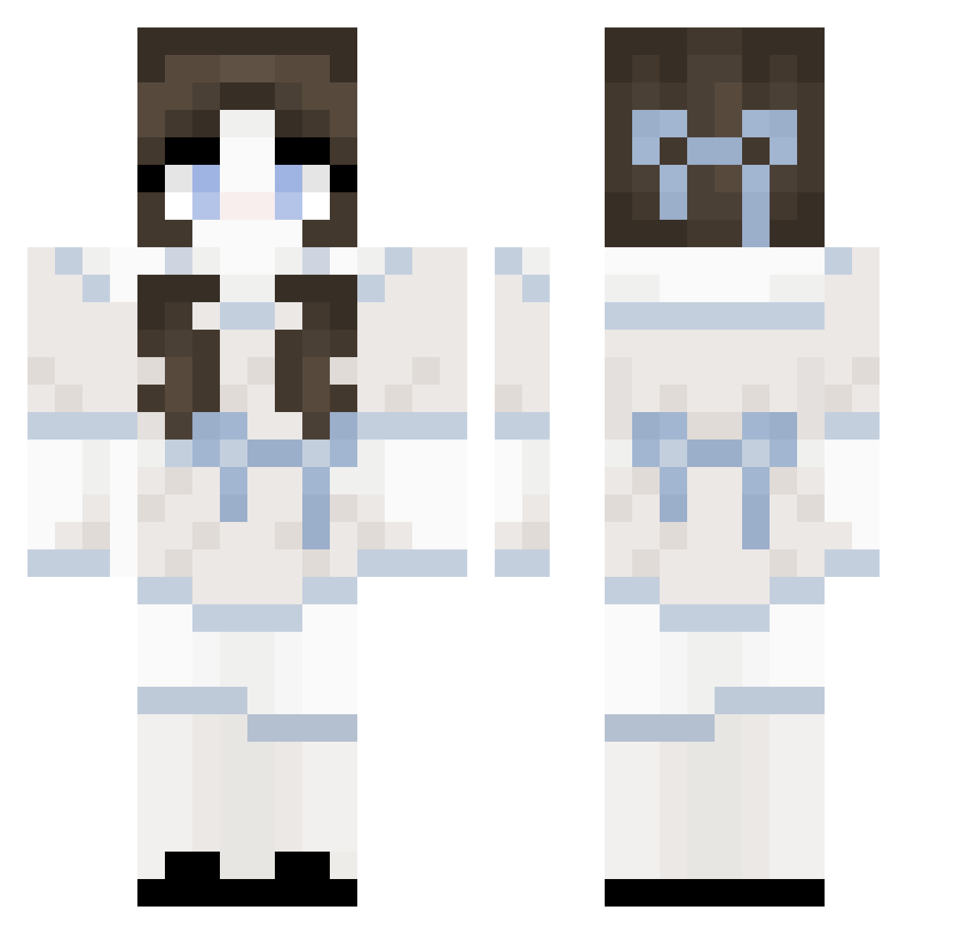 douvely Minecraft skin, front and back view
