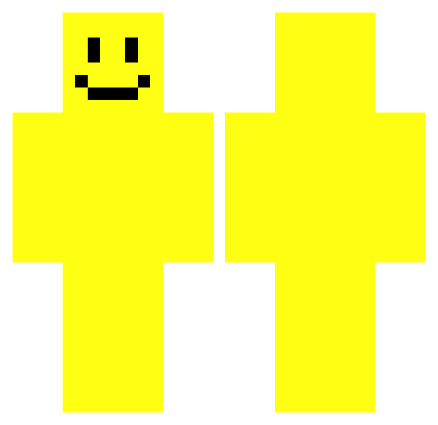 Ocasooo Minecraft skin, front and back view