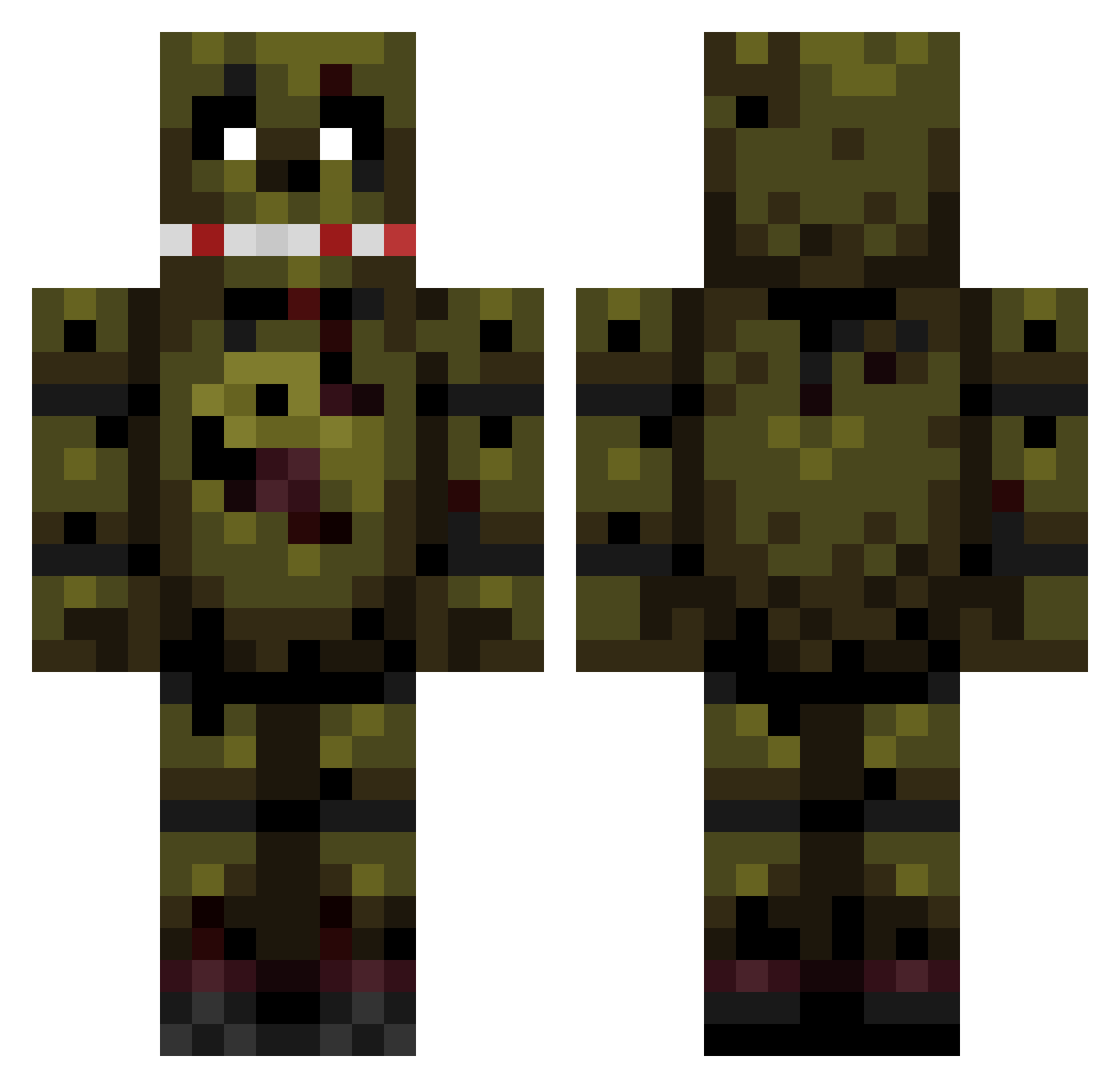 Marvintoxic Minecraft skin, front and back view