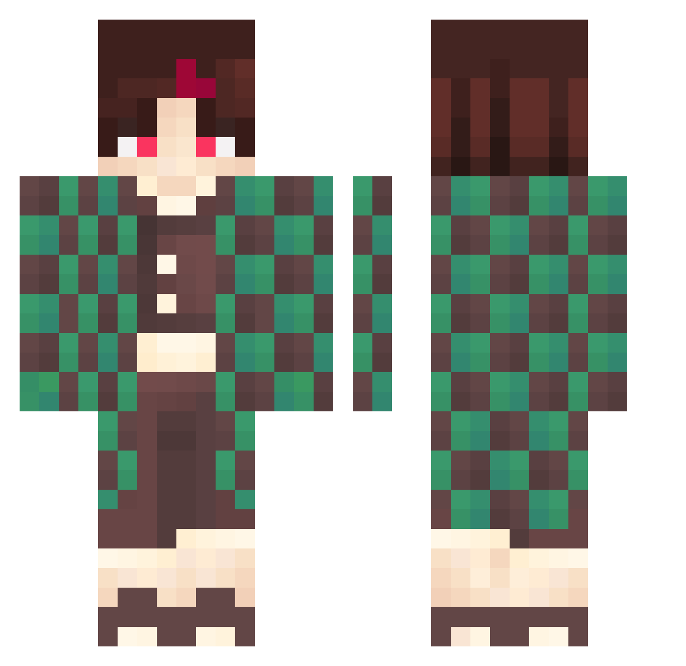 IcedOutDavid Minecraft skin, front and back view