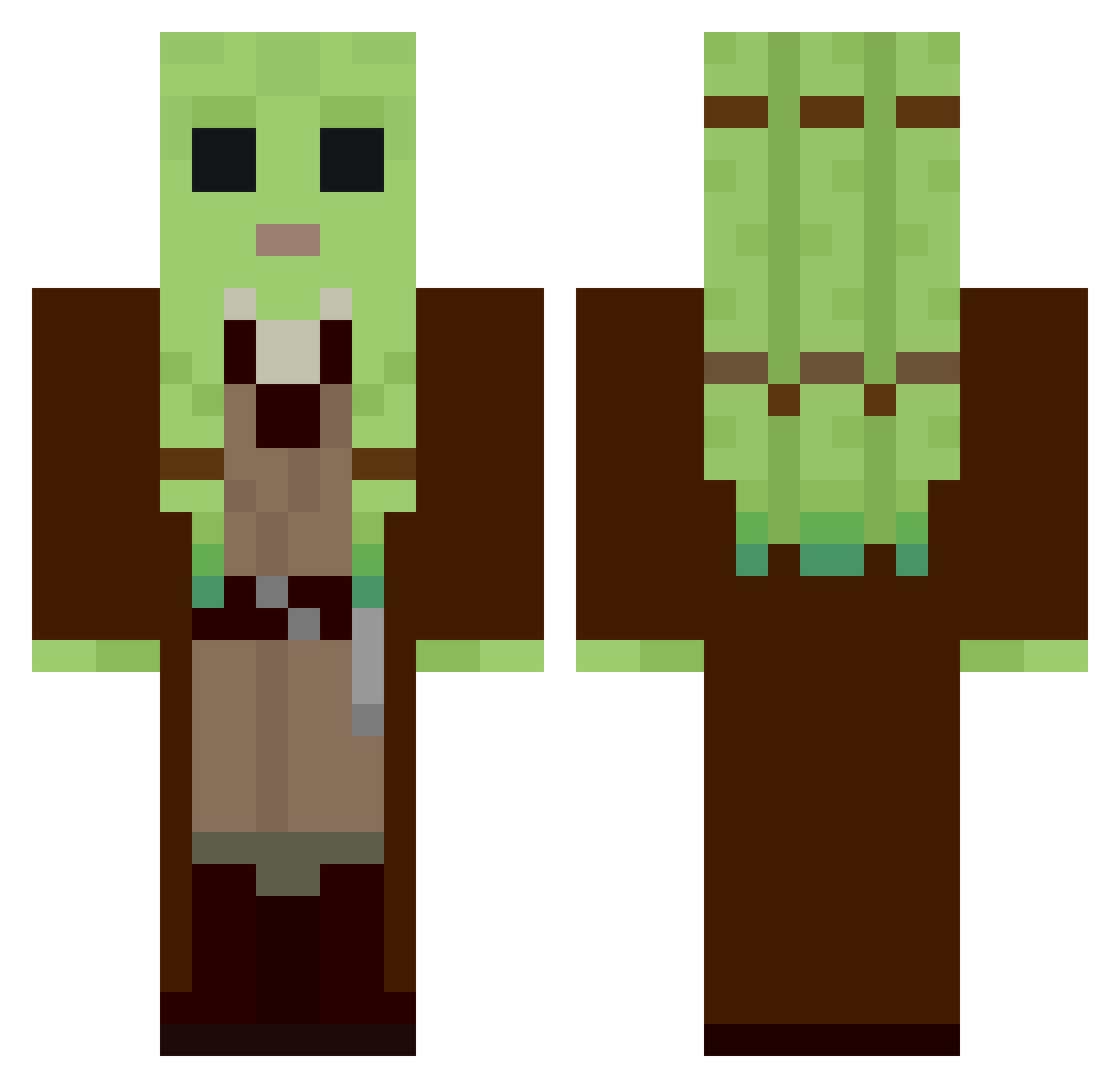 Languishizer Minecraft skin, front and back view