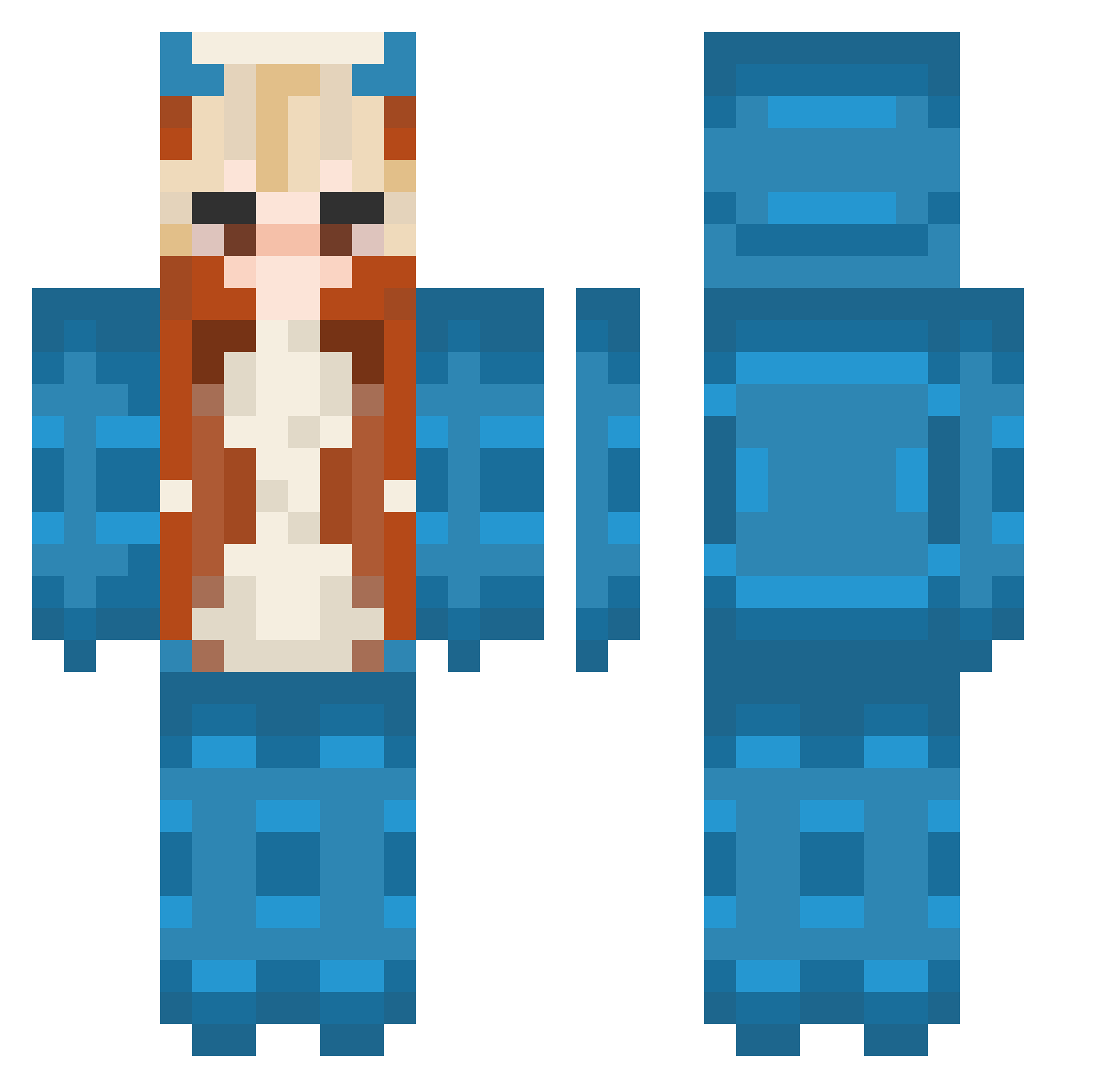 Tobi_hd400 Minecraft skin, front and back view