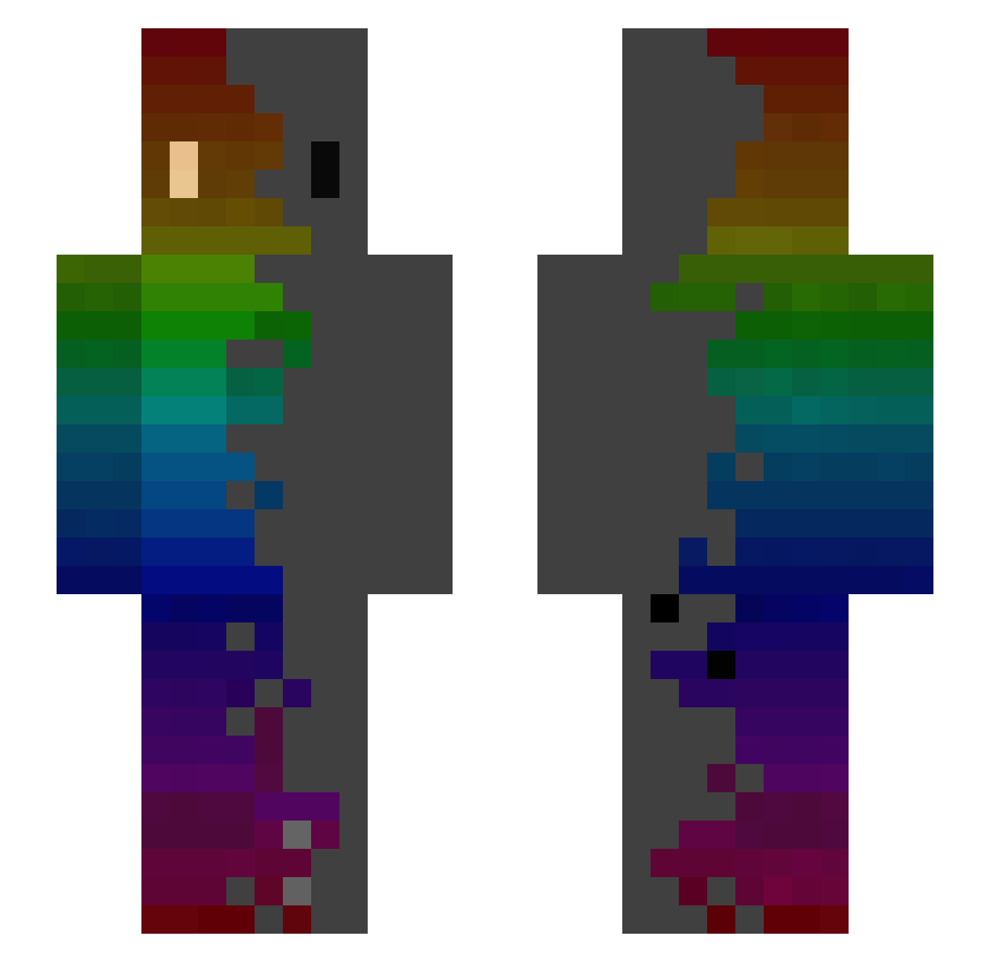 ThulTank Minecraft skin, front and back view