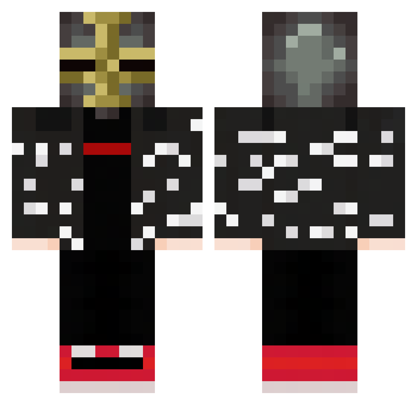 cwwm Minecraft skin, front and back view