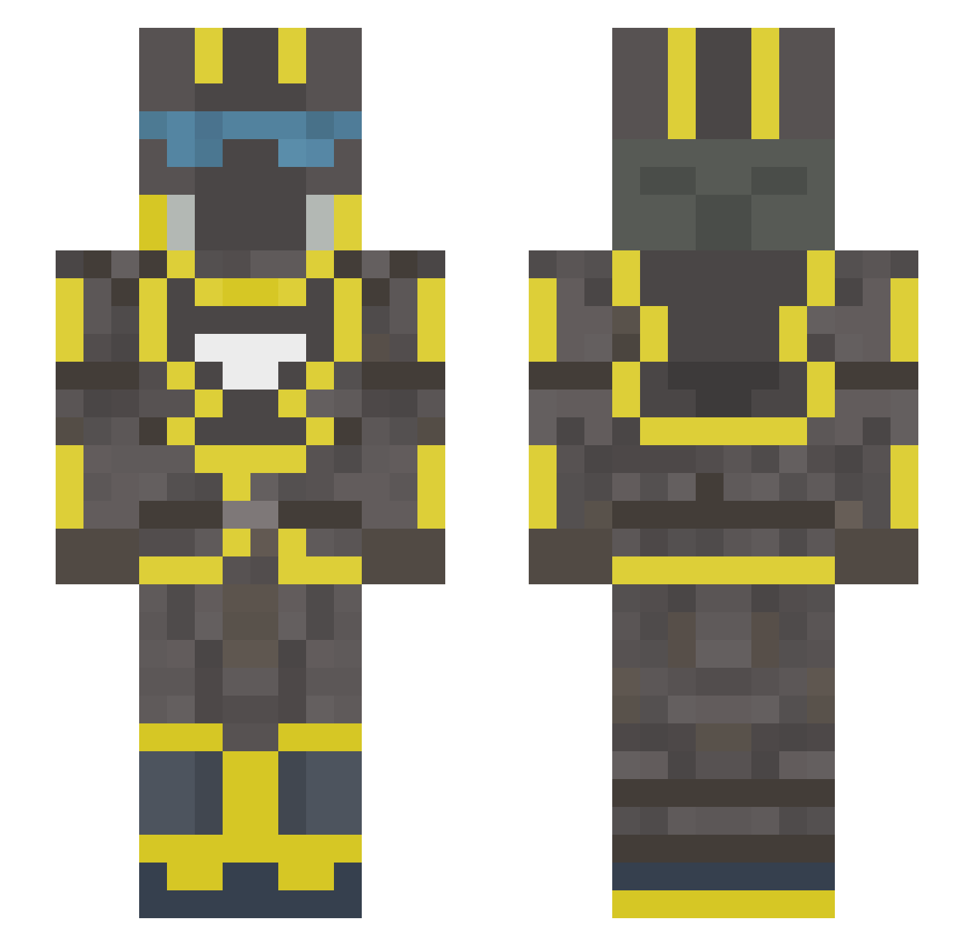 4rboreal Minecraft skin, front and back view