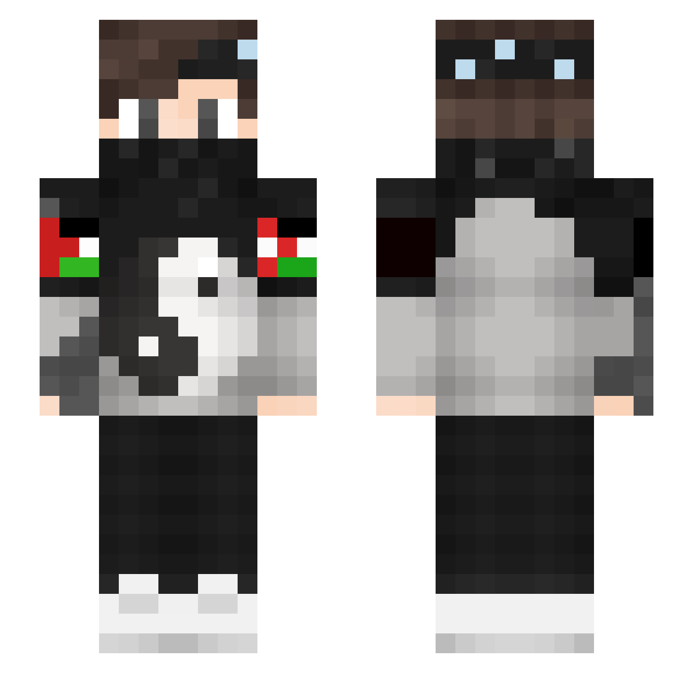 Nsor_GamzZ_YTXD Minecraft skin, front and back view