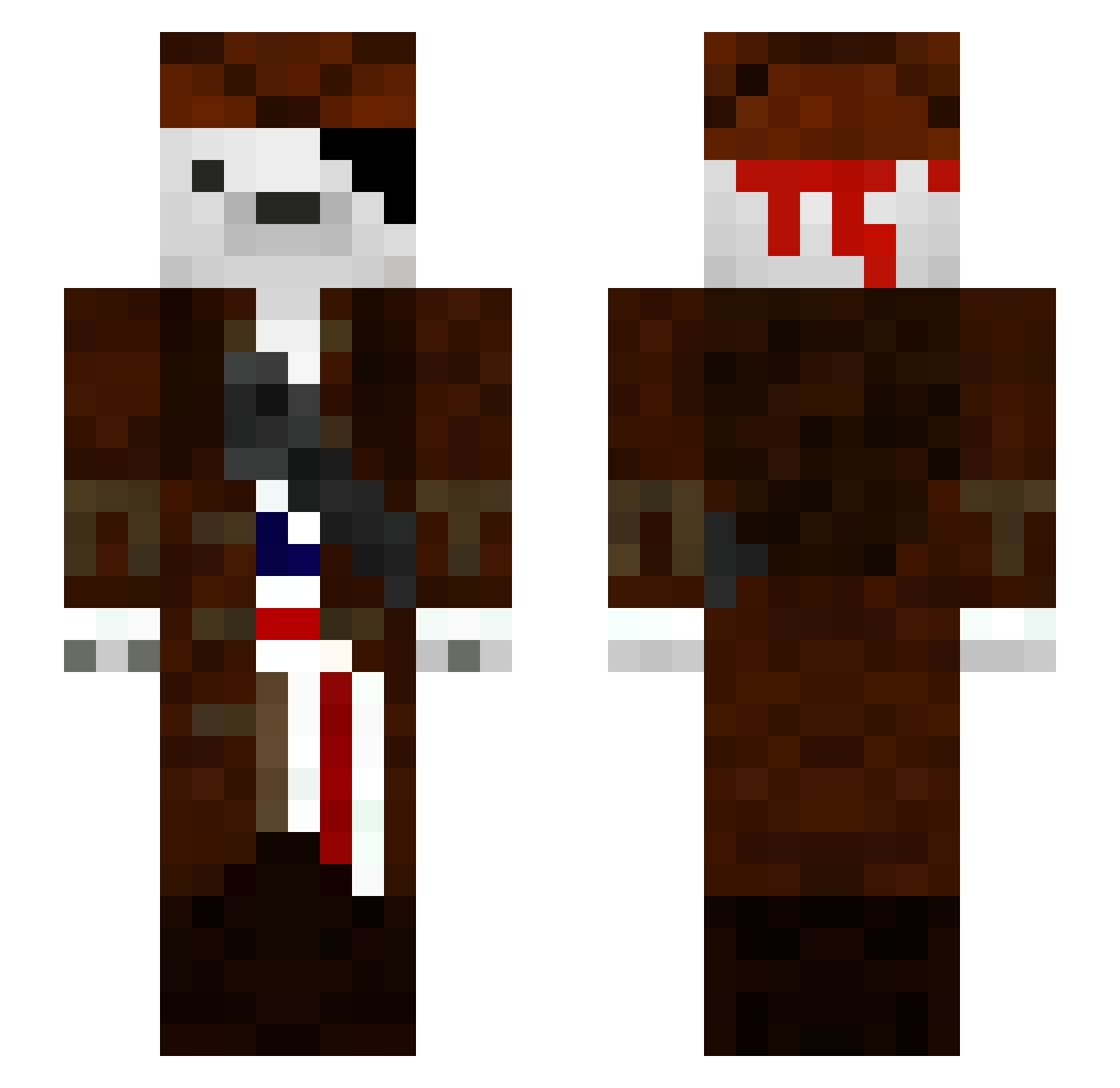 Seefu Minecraft skin, front and back view