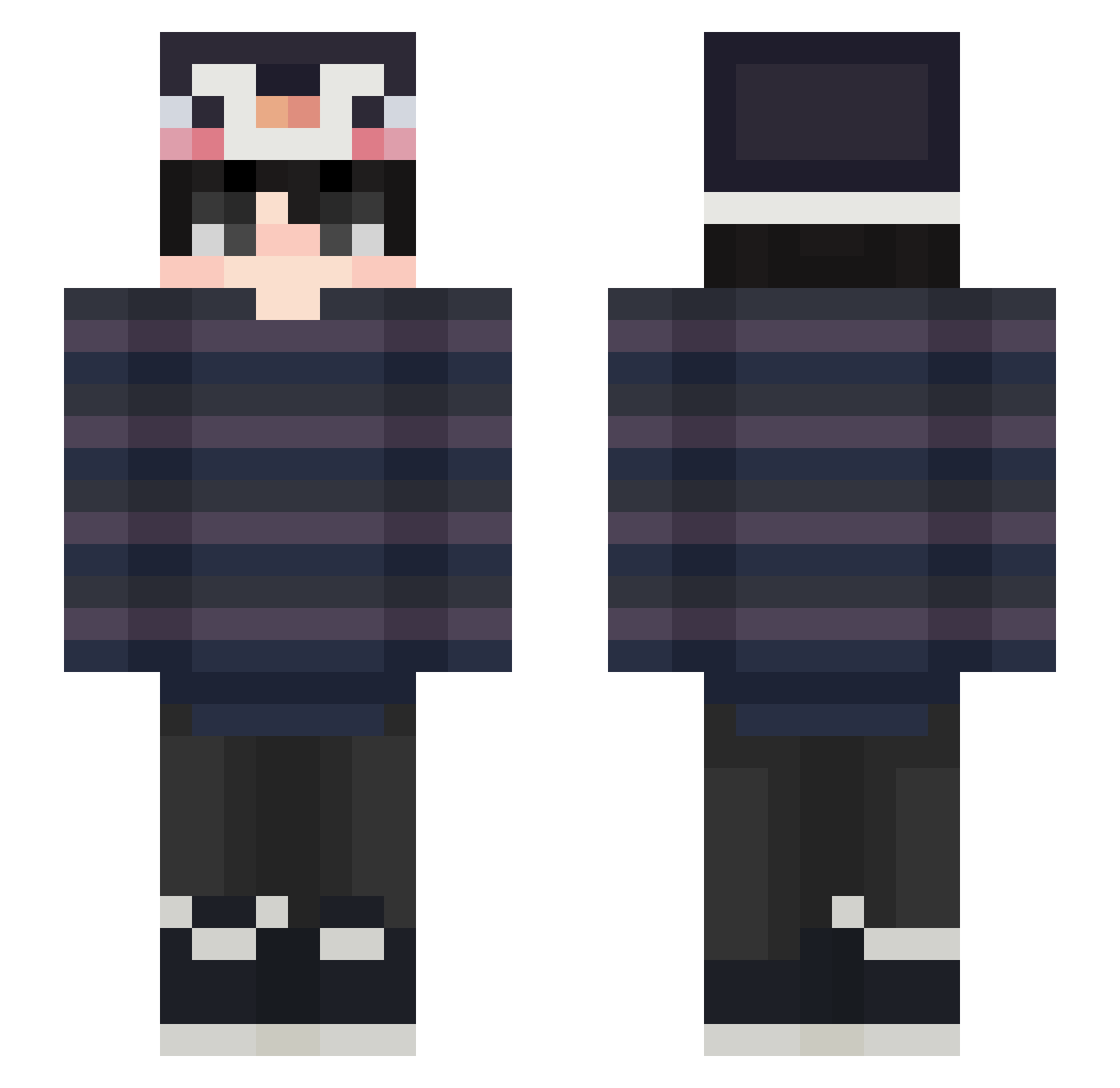 SP_ShadowPrime Minecraft skin, front and back view
