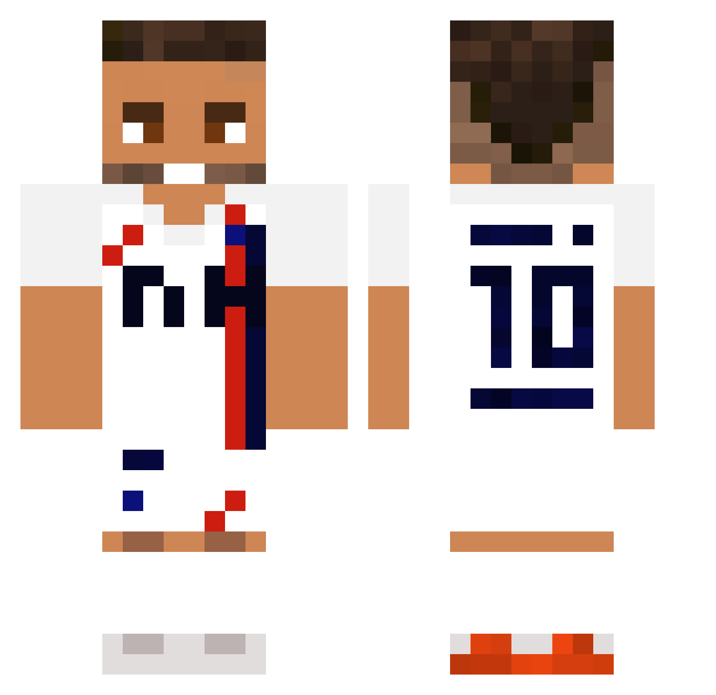 PSGULTRA Minecraft skin, front and back view
