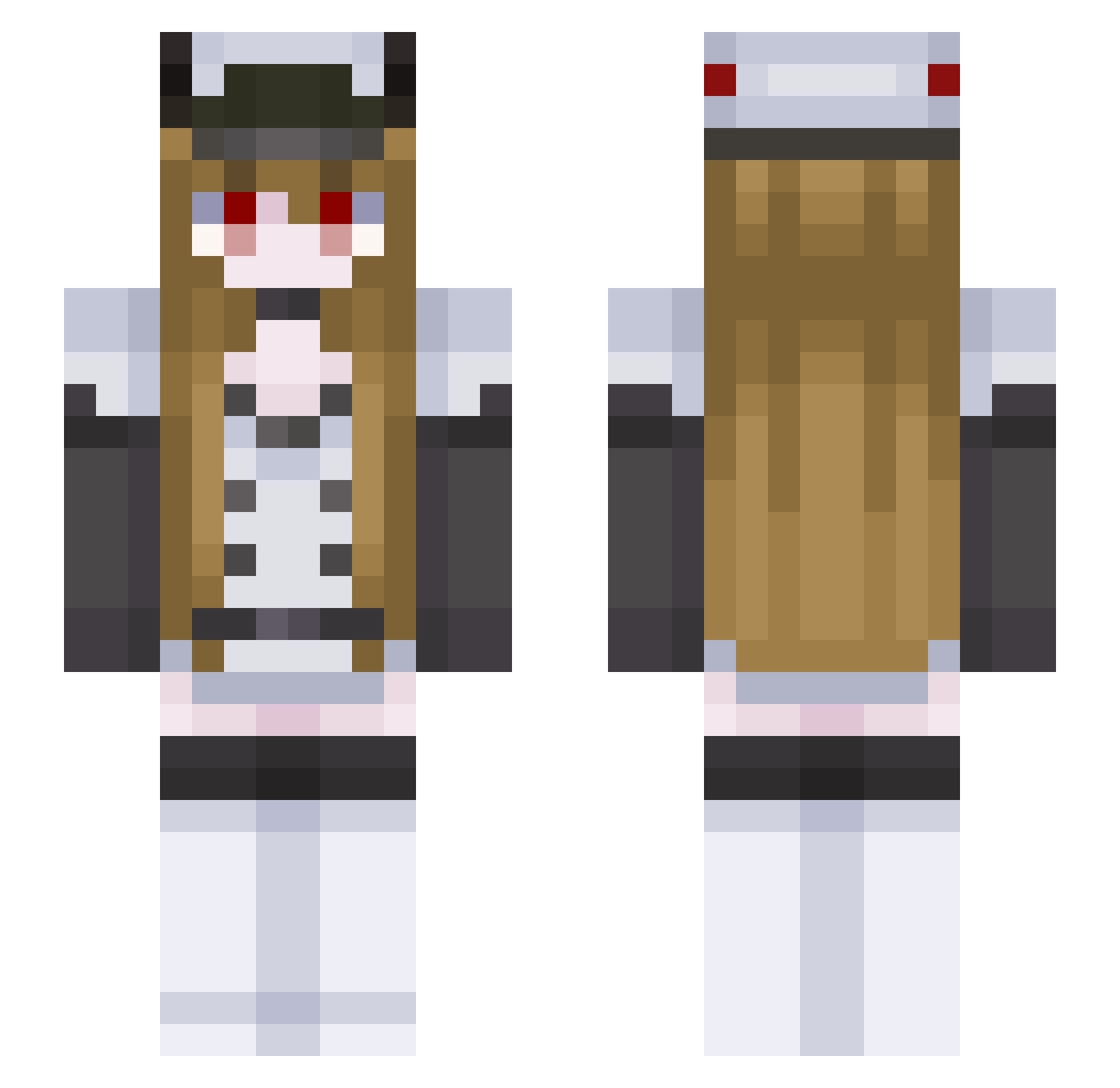 Astralkeys Minecraft skin, front and back view