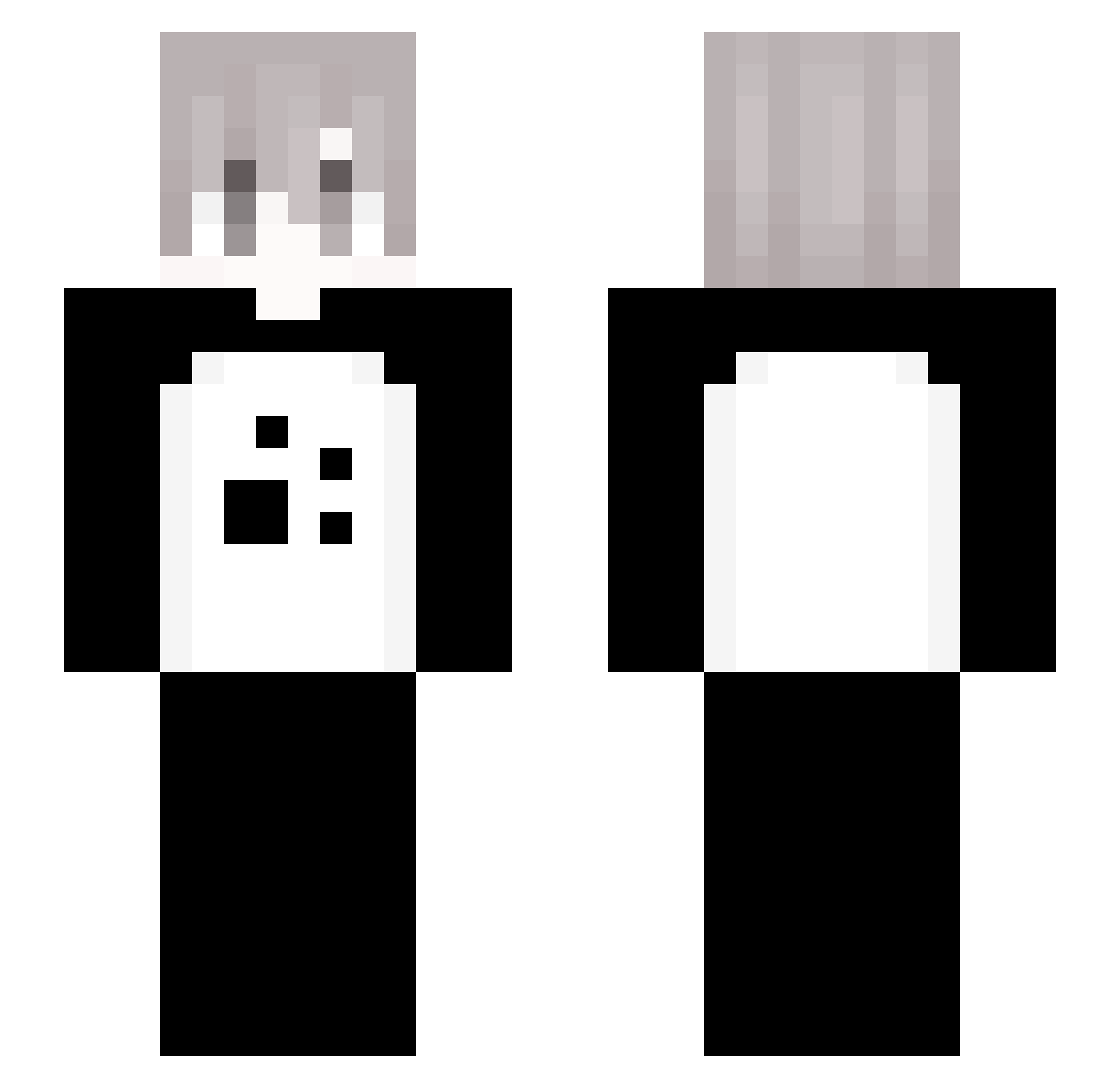 x86hh Minecraft skin, front and back view