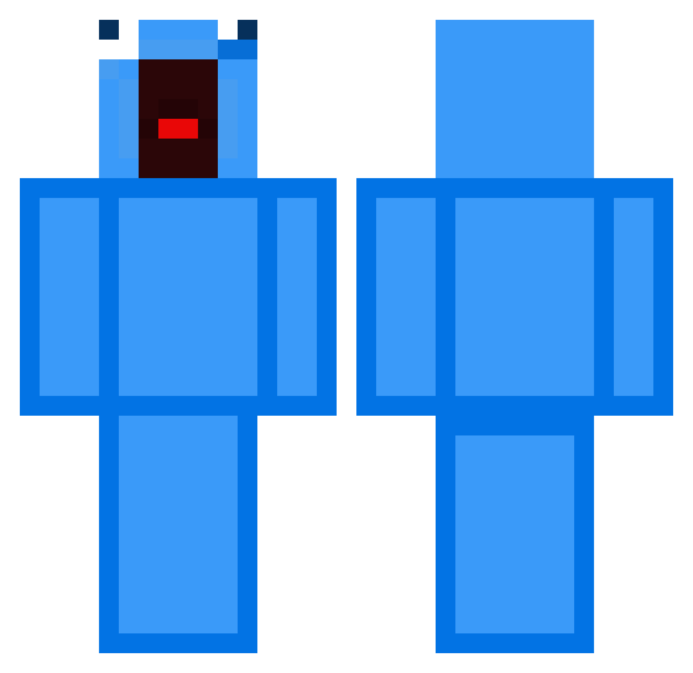 ScarlettLu Minecraft skin, front and back view