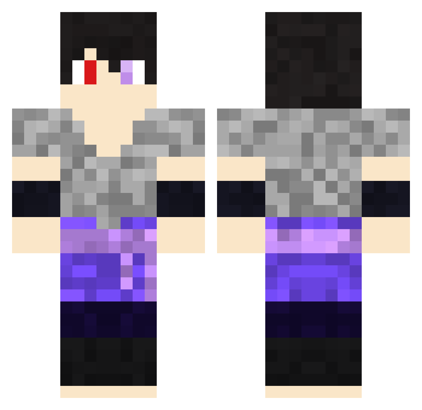 superspyjack Minecraft skin, front and back view