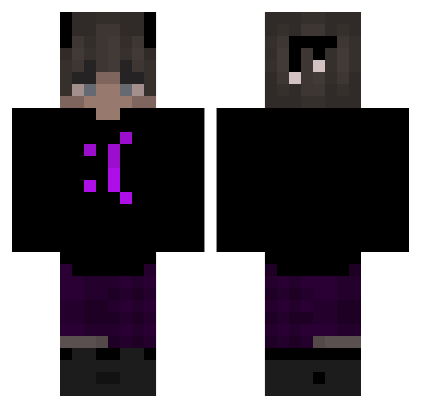 yOlszo_ Minecraft skin, front and back view