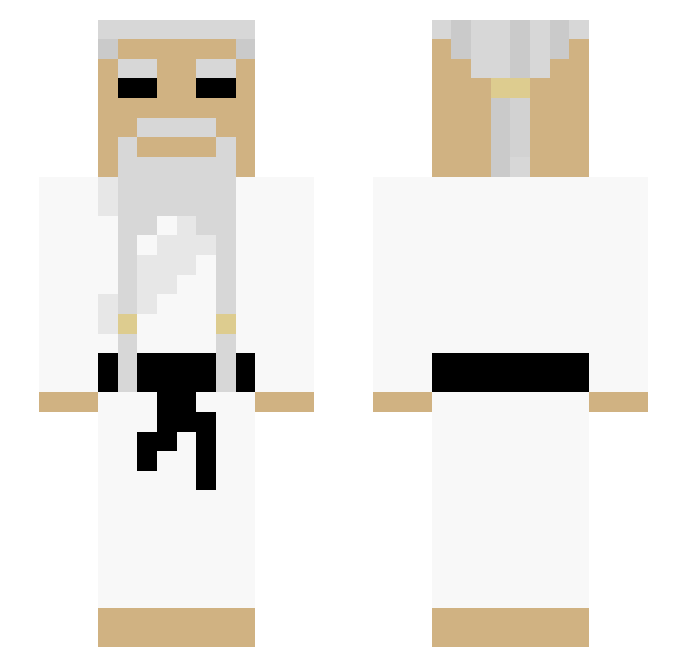 Theyfearcp Minecraft skin, front and back view