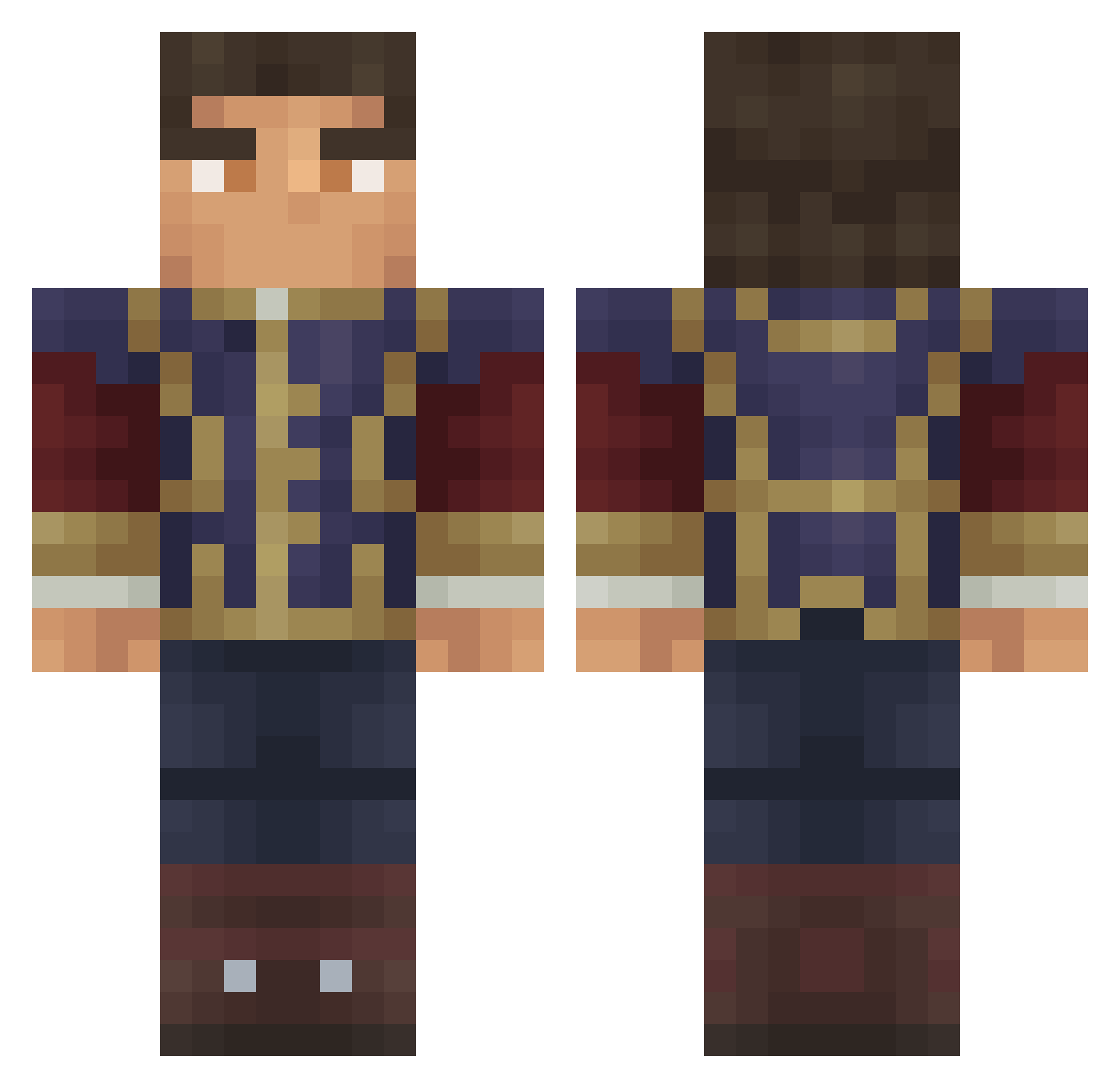 Cru_Games Minecraft skin, front and back view