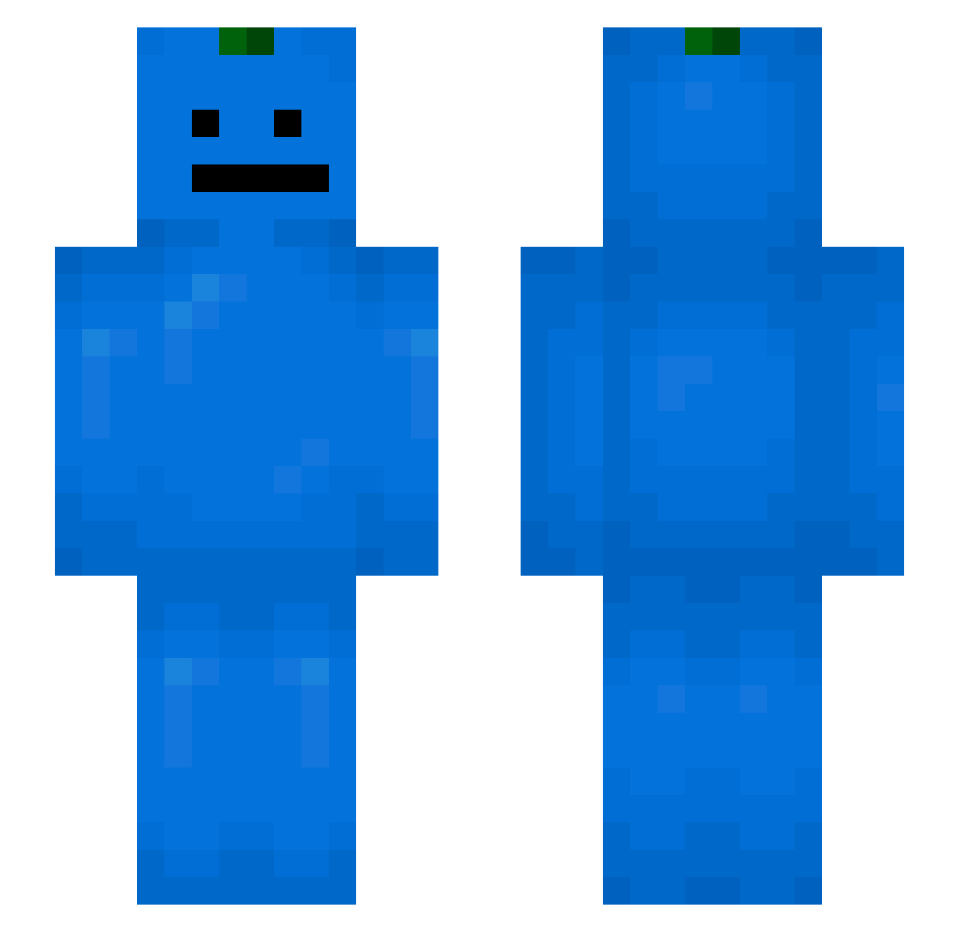 Qscv Minecraft skin, front and back view