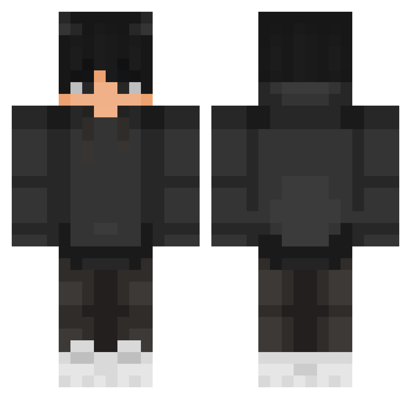 S1r_C0w Minecraft skin, front and back view
