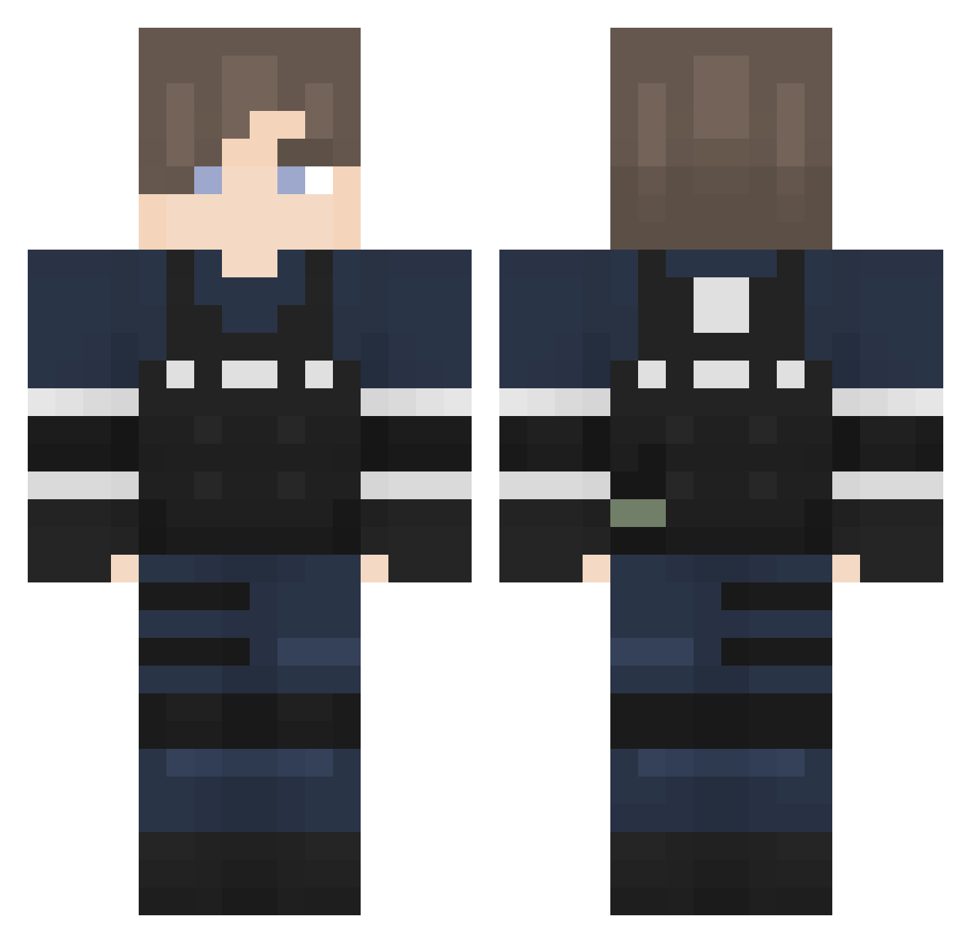 patheticsocial Minecraft skin, front and back view