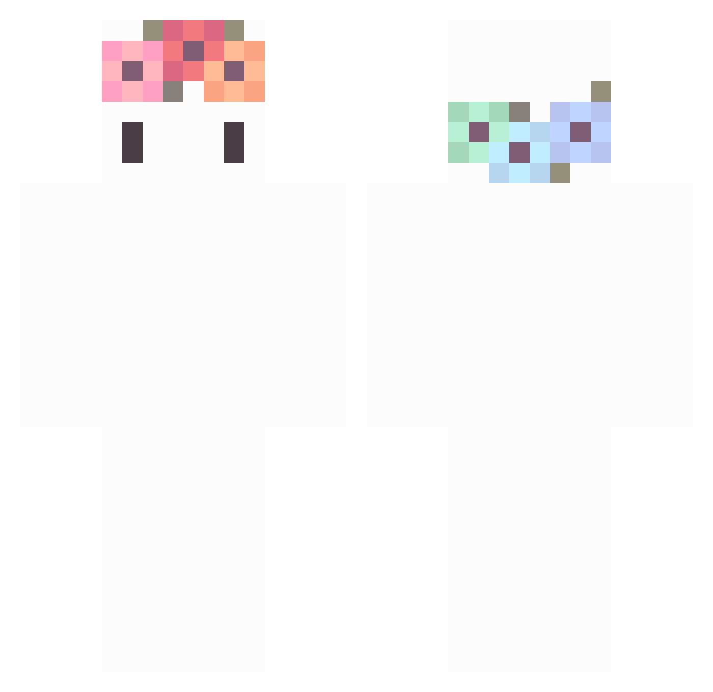 zPaloma Minecraft skin, front and back view