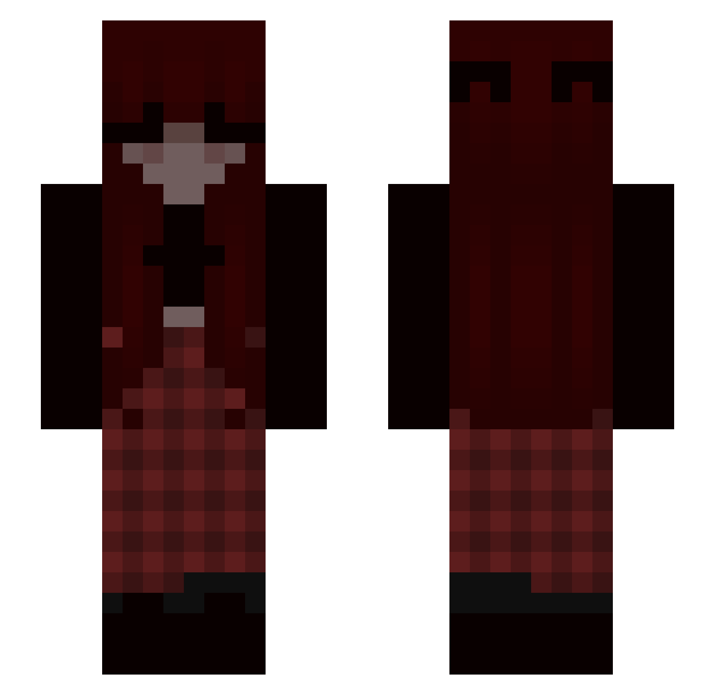 Weaponeer Minecraft skin, front and back view