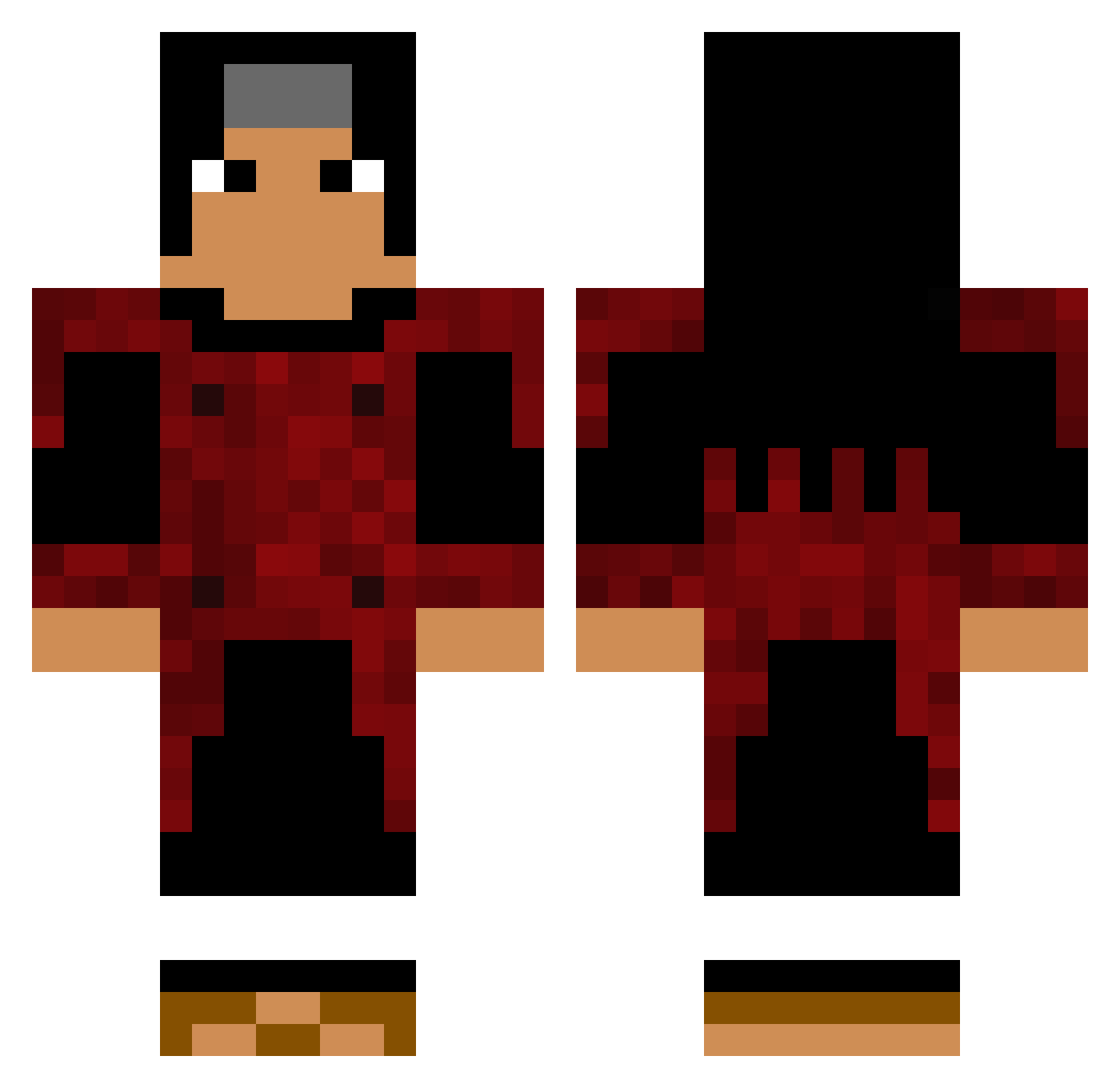 GatzeeStreicheln Minecraft skin, front and back view