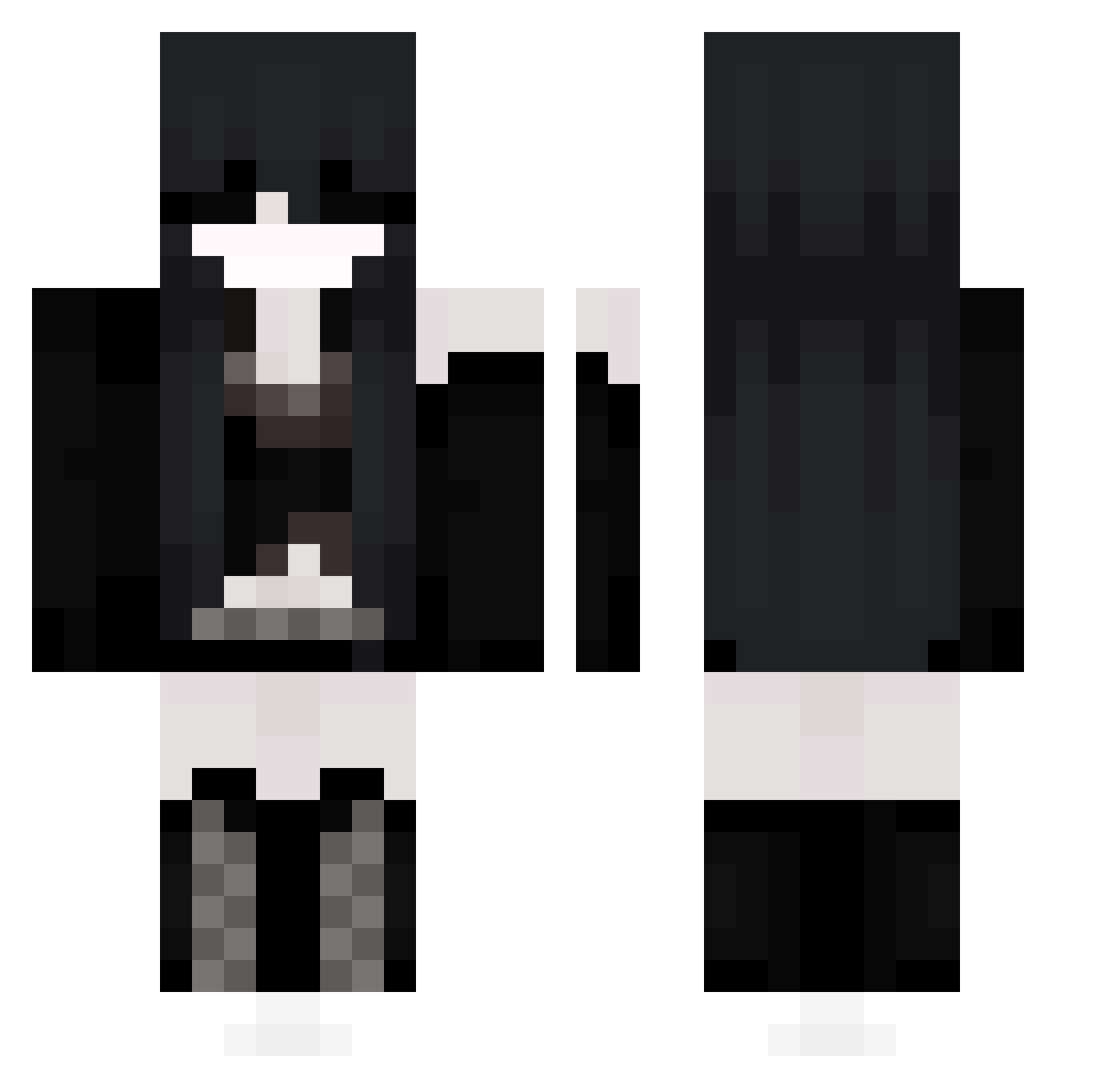 sugersxx Minecraft skin, front and back view