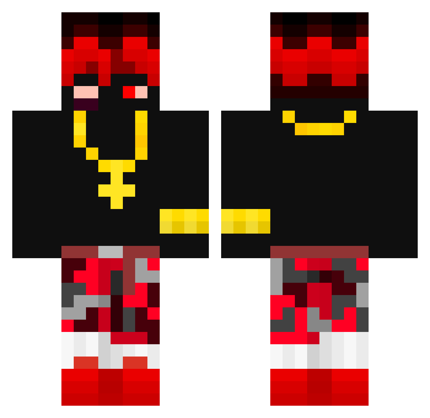 ttwLiCra13 Minecraft skin, front and back view