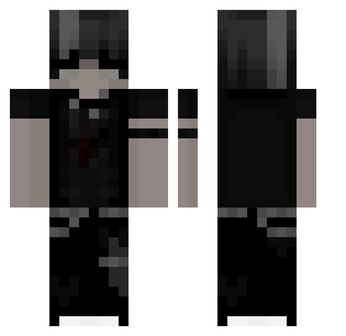 XEXOR_ Minecraft skin, front and back view