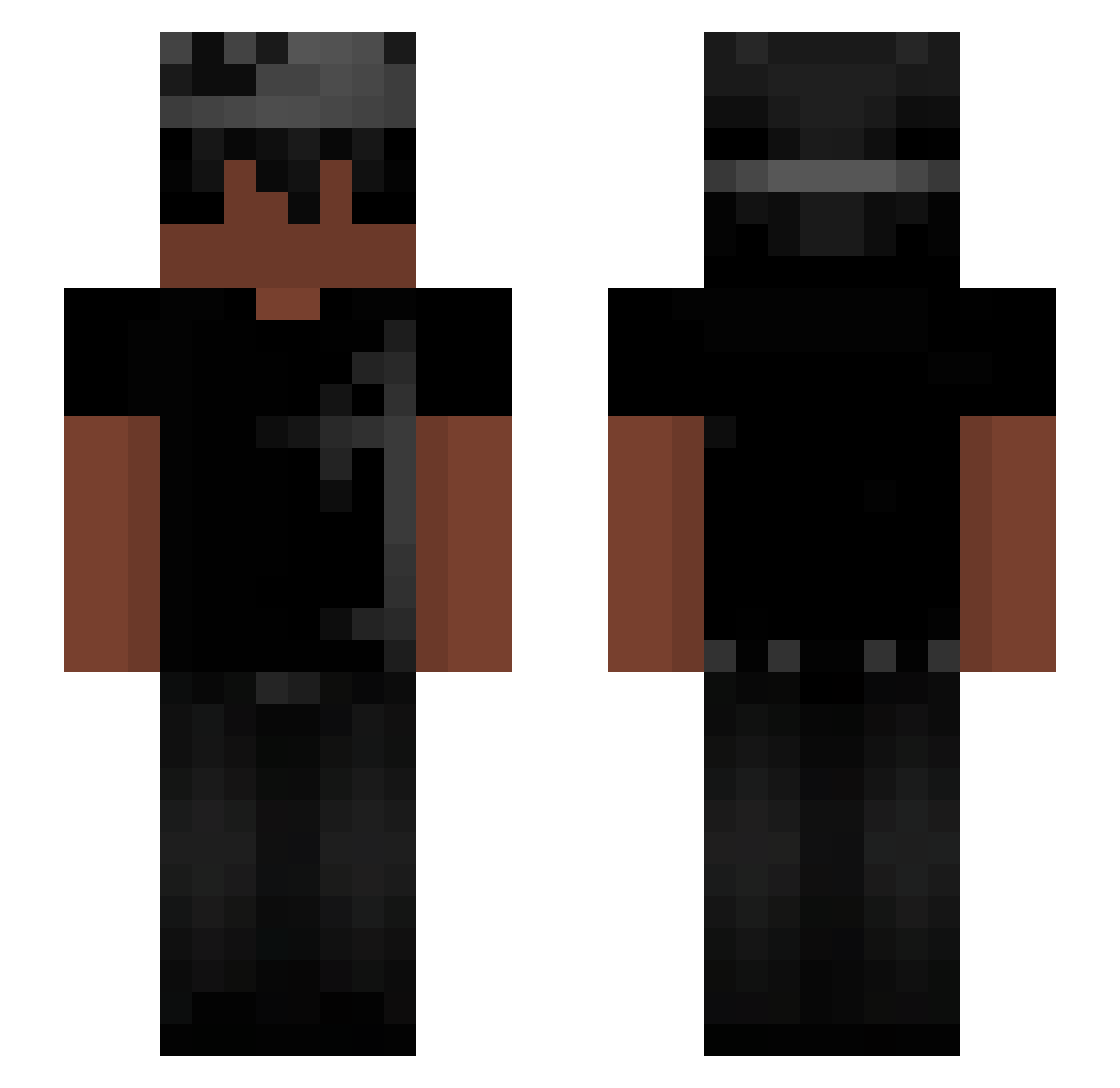 Rosharn Minecraft skin, front and back view