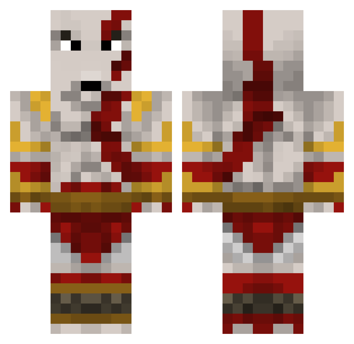 zNaith Minecraft skin, front and back view